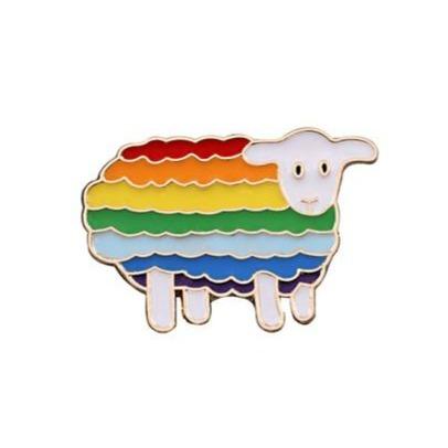  Rainbow Sheep Enamel Pin by Queer In The World sold by Queer In The World: The Shop - LGBT Merch Fashion