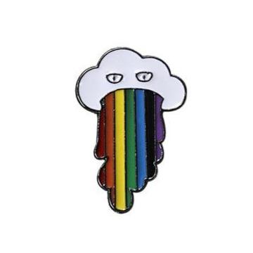  Rainbow Cloud Enamel Pin by Queer In The World sold by Queer In The World: The Shop - LGBT Merch Fashion