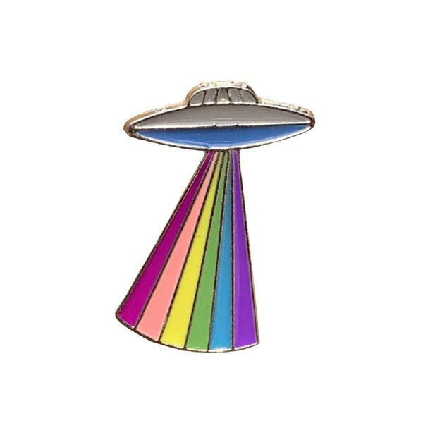  UFO Rainbow Enamel Pin by Queer In The World sold by Queer In The World: The Shop - LGBT Merch Fashion