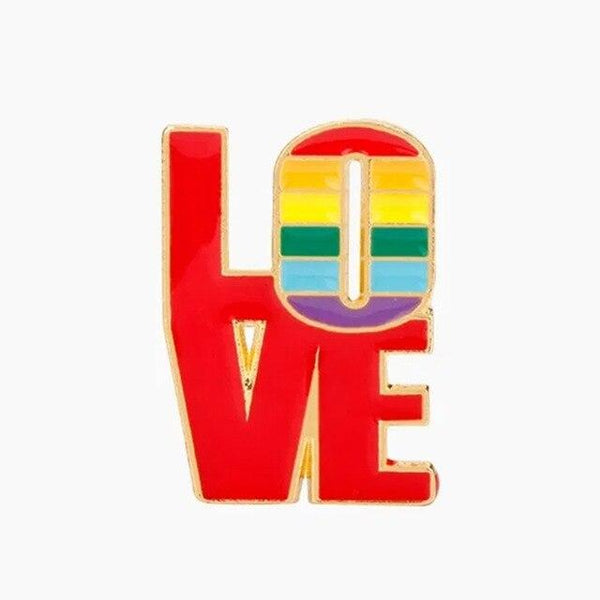  LOVE Pride Enamel Pin by Queer In The World sold by Queer In The World: The Shop - LGBT Merch Fashion