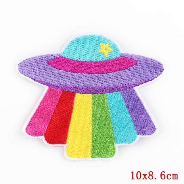  UFO Pride Iron On Embroidered Patch by Queer In The World sold by Queer In The World: The Shop - LGBT Merch Fashion