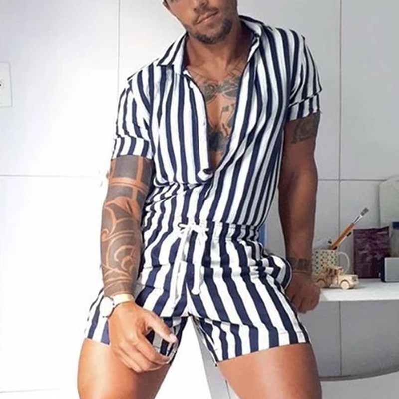 Black Sailor Striped Romper by Oberlo sold by Queer In The World: The Shop - LGBT Merch Fashion