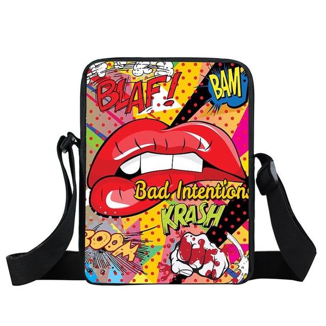  Pop Graphic Lips Shoulder Travel Bag by Queer In The World sold by Queer In The World: The Shop - LGBT Merch Fashion