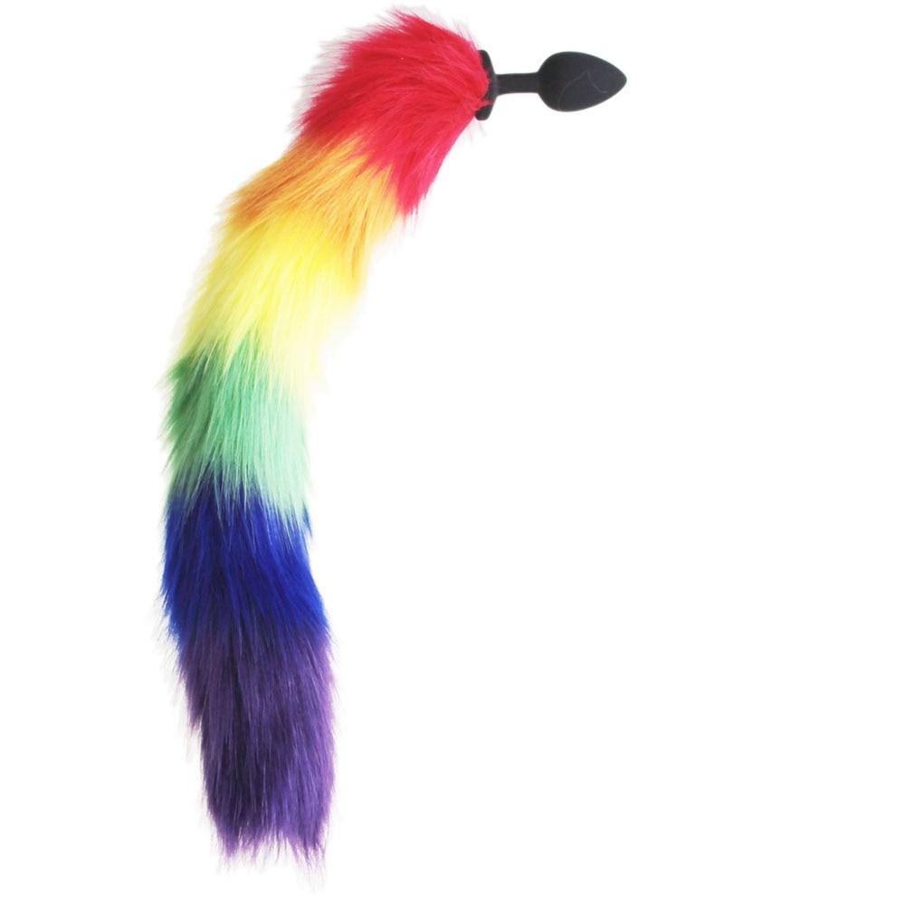 Rainbow-Colored Tail Plug Sex Toy – Queer In The World: The Shop