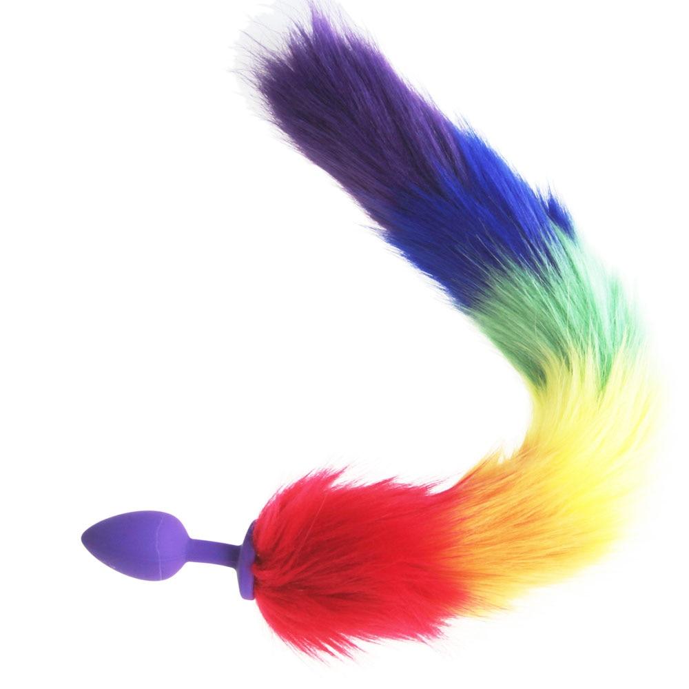 Rainbow-Colored Tail Plug Sex Toy – Queer In The World: The Shop