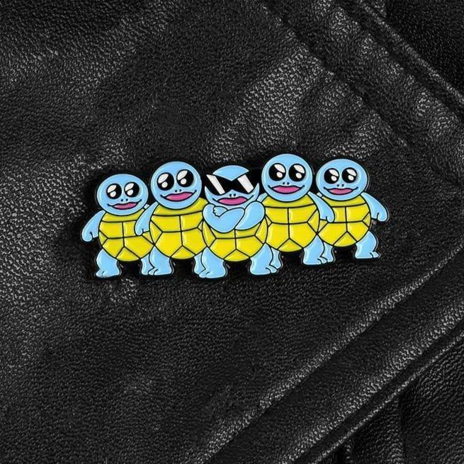  Cool Squirtle Crew Enamel Pin by Queer In The World sold by Queer In The World: The Shop - LGBT Merch Fashion