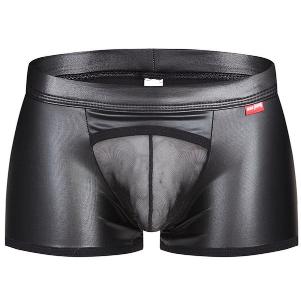 Black Kinky Transparent Leather Boxers by Queer In The World sold by Queer In The World: The Shop - LGBT Merch Fashion