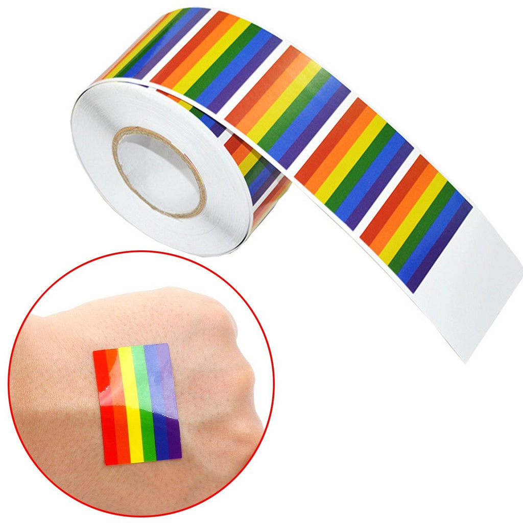  500 LGBT Pride Flag Stickers On A Roll by Queer In The World sold by Queer In The World: The Shop - LGBT Merch Fashion