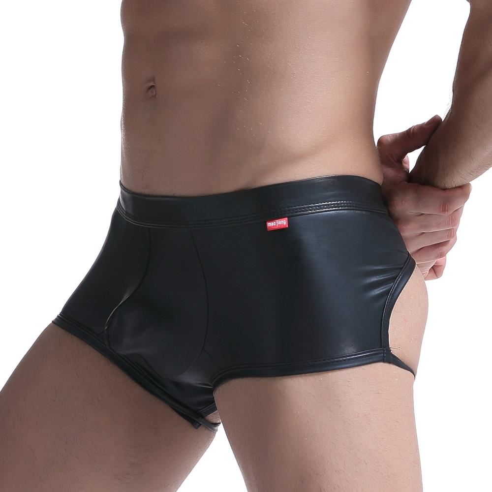 Kinky Backless Leather Boxers