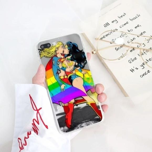  Lesbian Superheroes iPhone Case by Queer In The World sold by Queer In The World: The Shop - LGBT Merch Fashion