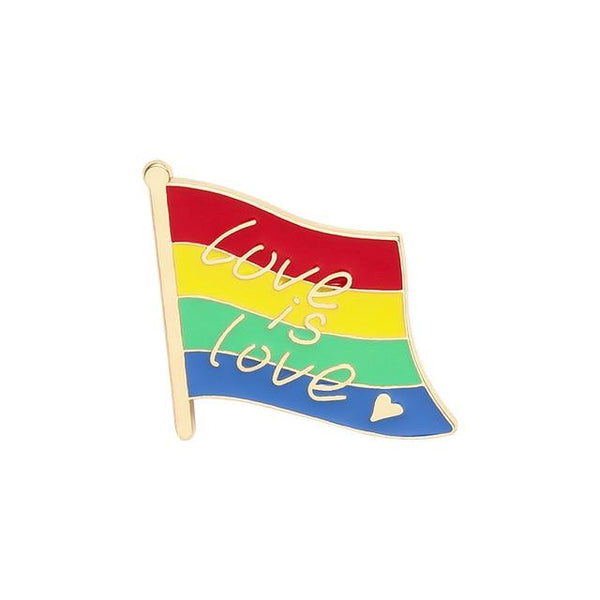  Love Is Love Flag Enamel Pin by Queer In The World sold by Queer In The World: The Shop - LGBT Merch Fashion