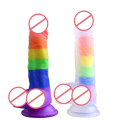 LGBT Pride Silicone Dildo Sex Toy