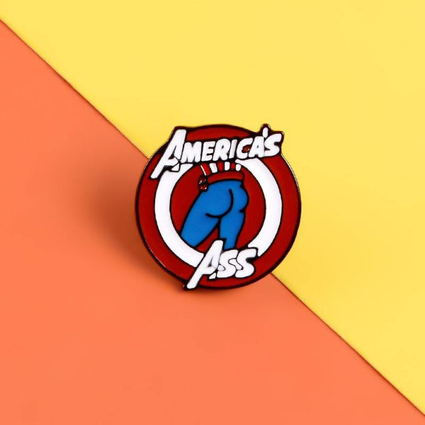  America's Ass Enamel Pin by Queer In The World sold by Queer In The World: The Shop - LGBT Merch Fashion
