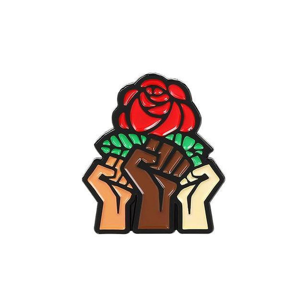  Black Lives Matter Rose Enamel Pin by Queer In The World sold by Queer In The World: The Shop - LGBT Merch Fashion