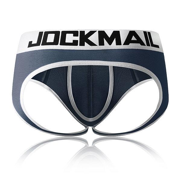 JOCKMAIL Men Underwear Open Back Sexy Double Piping Bottomless Brierf  Cotton Men Brief Backless (M, Black) at  Men's Clothing store
