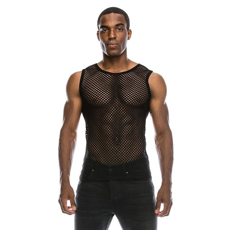 Black Vest Black Mesh Tank Top by Oberlo sold by Queer In The World: The Shop - LGBT Merch Fashion