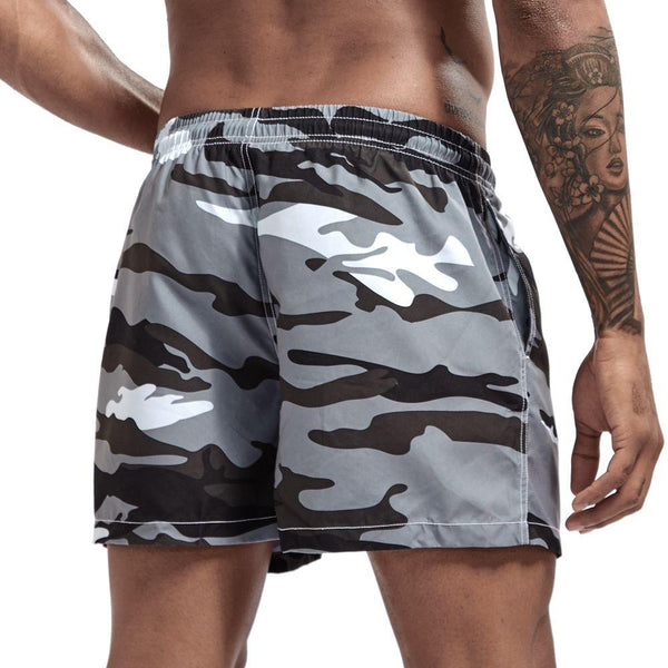  Jockmail Grey Camo Board Shorts by Queer In The World sold by Queer In The World: The Shop - LGBT Merch Fashion