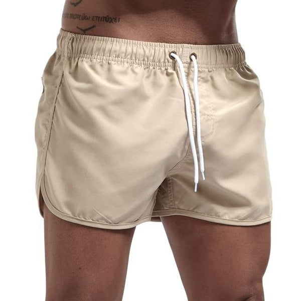  Jockmail Classic Khaki Swim Shorts by Queer In The World sold by Queer In The World: The Shop - LGBT Merch Fashion