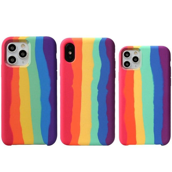  Rainbow Art Liquid Silicone iPhone Case by Queer In The World sold by Queer In The World: The Shop - LGBT Merch Fashion