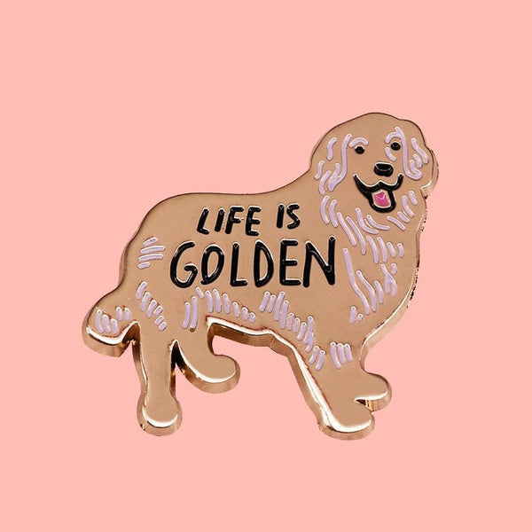  Life Is Golden Enamel Pin by Queer In The World sold by Queer In The World: The Shop - LGBT Merch Fashion