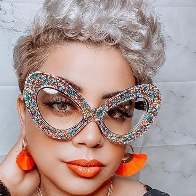  Rhinestone Cat Eye Sunglasses by Queer In The World sold by Queer In The World: The Shop - LGBT Merch Fashion