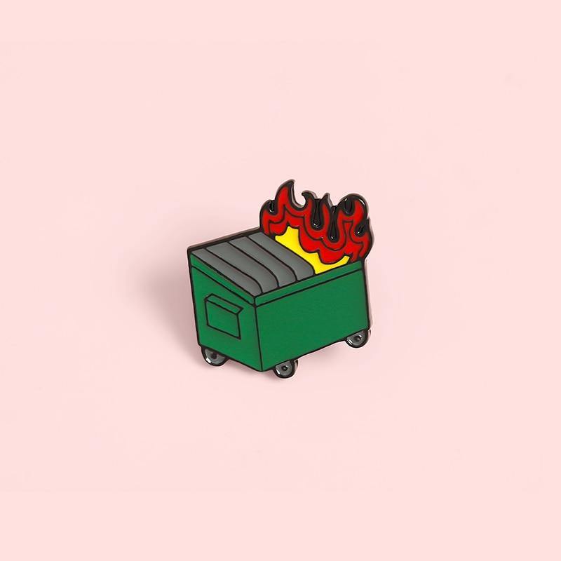  Dumpster Fire Enamel Pin by Queer In The World sold by Queer In The World: The Shop - LGBT Merch Fashion