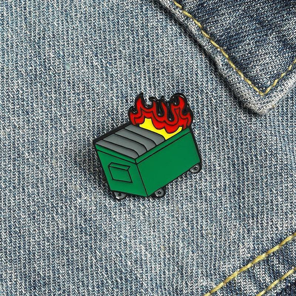  Dumpster Fire Enamel Pin by Queer In The World sold by Queer In The World: The Shop - LGBT Merch Fashion