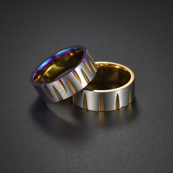  Carbide Titanium Triangle Groove Ring by Oberlo sold by Queer In The World: The Shop - LGBT Merch Fashion