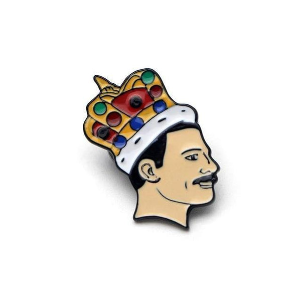  Freddie Mercury With A Crown Enamel Pin by Queer In The World sold by Queer In The World: The Shop - LGBT Merch Fashion