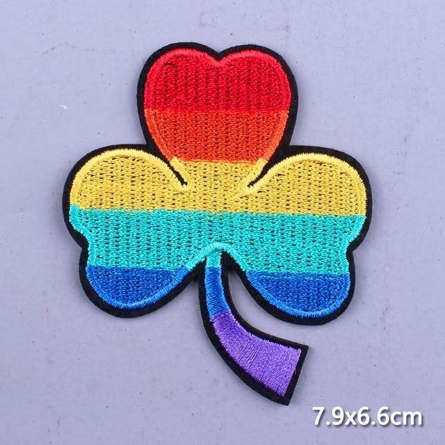 LGBT Lucky Clover Iron On Embroidered Patch by Queer In The World sold by Queer In The World: The Shop - LGBT Merch Fashion