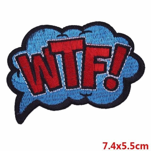  WTF! Iron On Embroidered Patch by Queer In The World sold by Queer In The World: The Shop - LGBT Merch Fashion