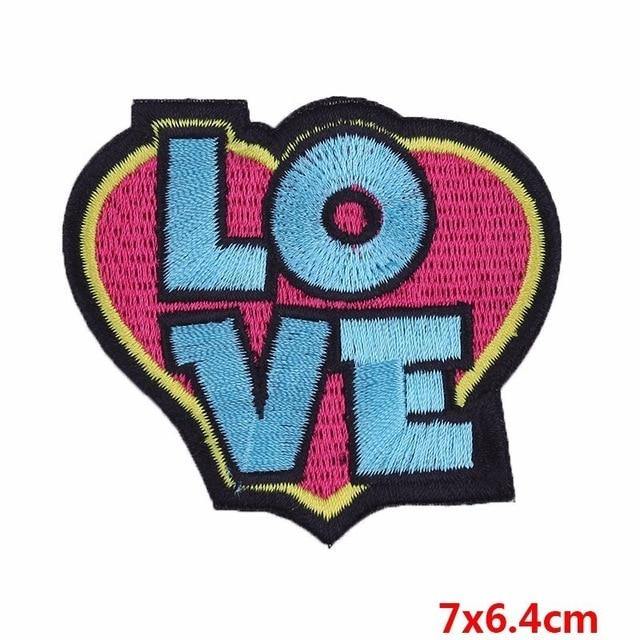  LOVE Iron On Embroidered Patch by Queer In The World sold by Queer In The World: The Shop - LGBT Merch Fashion