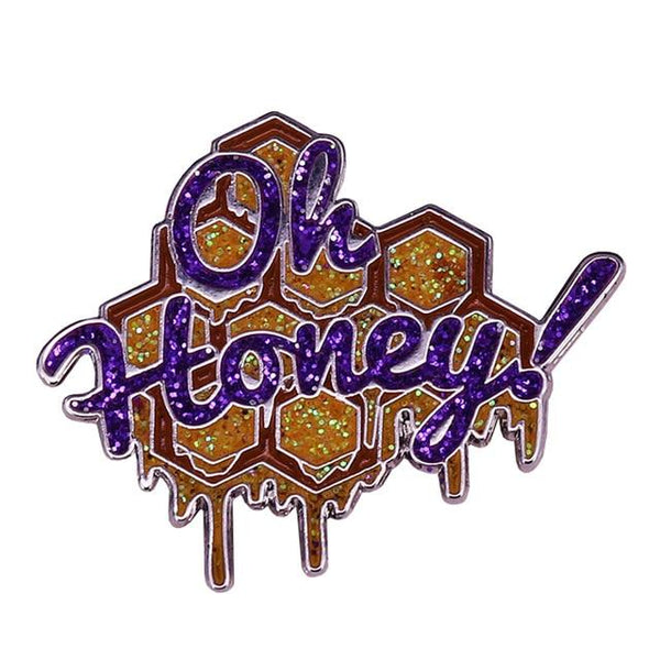  Oh Honey Enamel Pin by Queer In The World sold by Queer In The World: The Shop - LGBT Merch Fashion