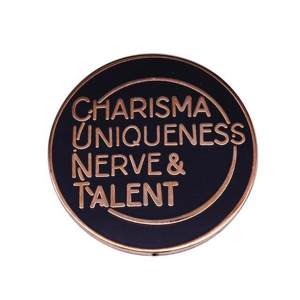  Charisma Uniqueness Nerve & Talent Enamel Pin by Queer In The World sold by Queer In The World: The Shop - LGBT Merch Fashion