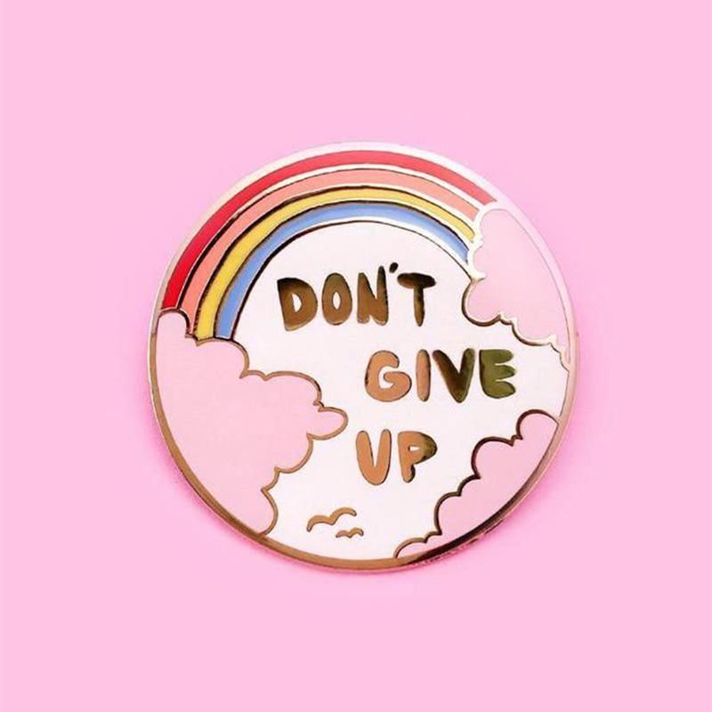  Don't Give Up Enamel Pin by Queer In The World sold by Queer In The World: The Shop - LGBT Merch Fashion