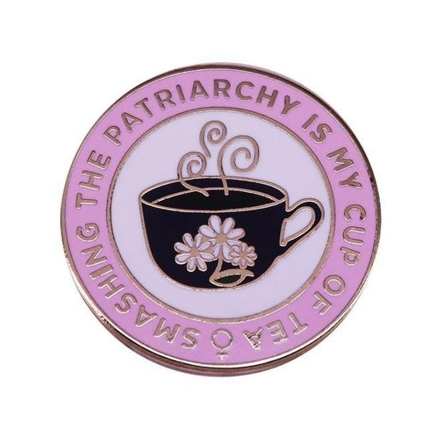  Smashing The Patriarchy Enamel Pin by Queer In The World sold by Queer In The World: The Shop - LGBT Merch Fashion