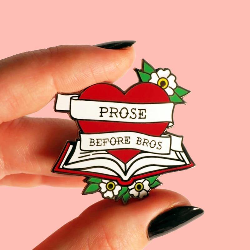  Prose Before Bros Enamel Pin by Oberlo sold by Queer In The World: The Shop - LGBT Merch Fashion