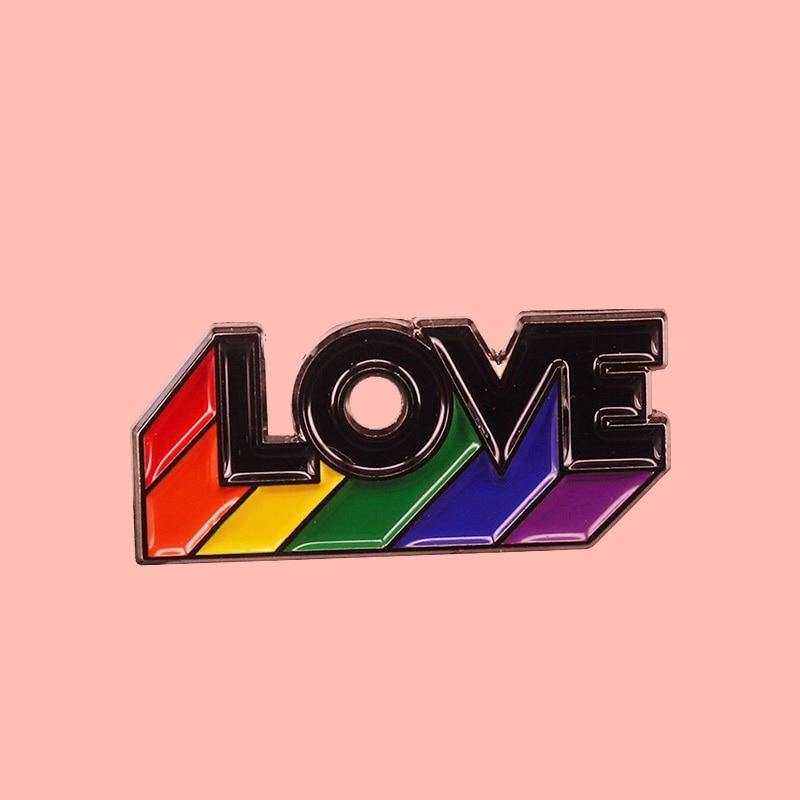  Love Is Love Rainbow Pride Enamel Pin by Queer In The World sold by Queer In The World: The Shop - LGBT Merch Fashion