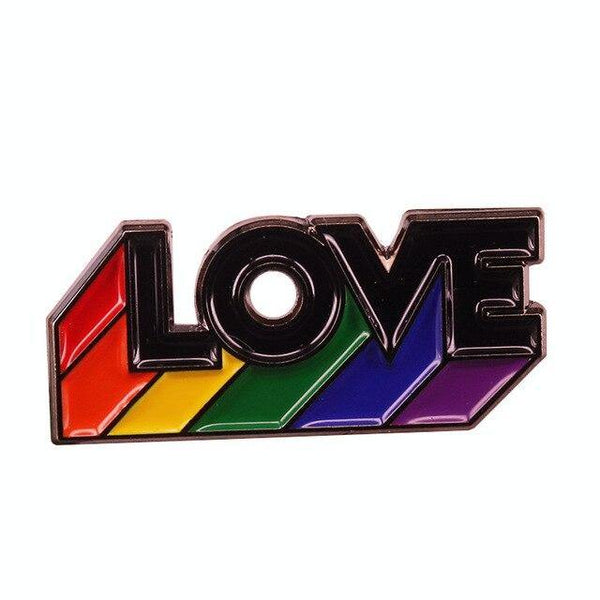  Love Is Love Rainbow Pride Enamel Pin by Queer In The World sold by Queer In The World: The Shop - LGBT Merch Fashion