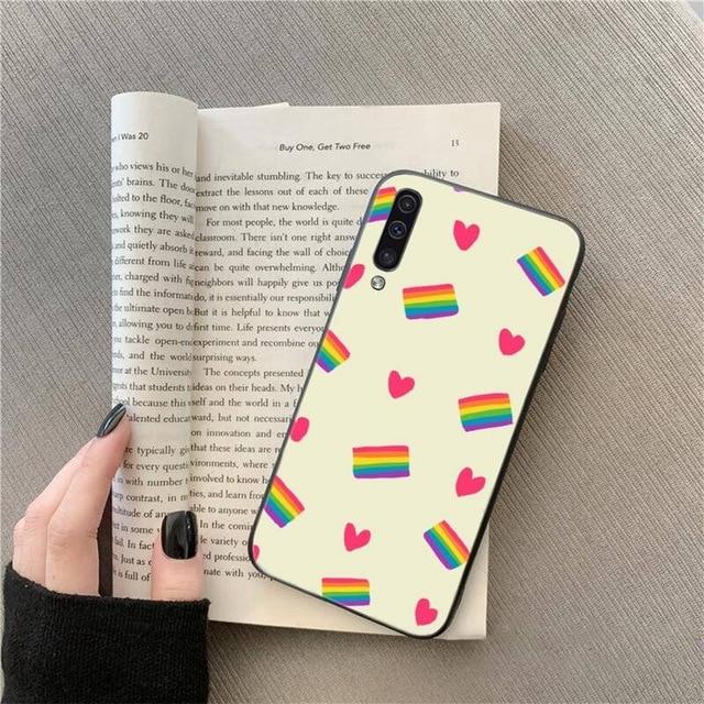 LGBT Flag Love Heart Samsung Phone Case by Oberlo sold by Queer In The World: The Shop - LGBT Merch Fashion