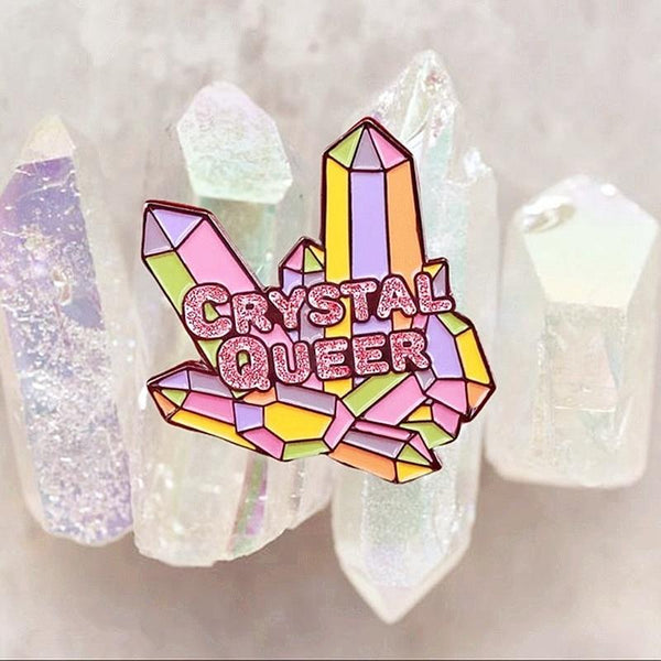  Crystal Queer Enamel Pin by Queer In The World sold by Queer In The World: The Shop - LGBT Merch Fashion