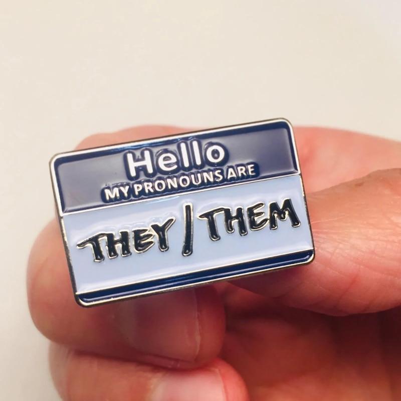  They/Them Pronouns Enamel Pin by Queer In The World sold by Queer In The World: The Shop - LGBT Merch Fashion