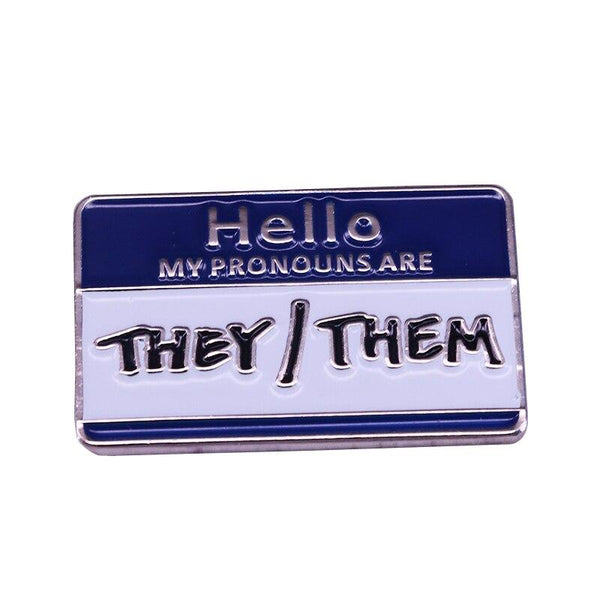  They/Them Pronouns Enamel Pin by Queer In The World sold by Queer In The World: The Shop - LGBT Merch Fashion