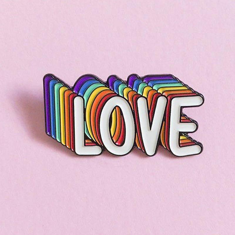  Pride Love Enamel Pin by Queer In The World sold by Queer In The World: The Shop - LGBT Merch Fashion