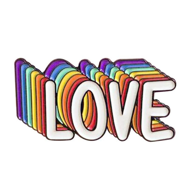  Pride Love Enamel Pin by Queer In The World sold by Queer In The World: The Shop - LGBT Merch Fashion