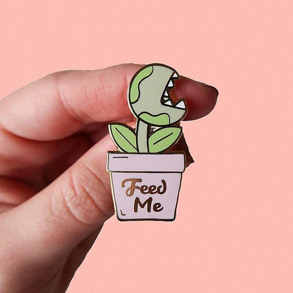  Feed Me Enamel Pin by Queer In The World sold by Queer In The World: The Shop - LGBT Merch Fashion