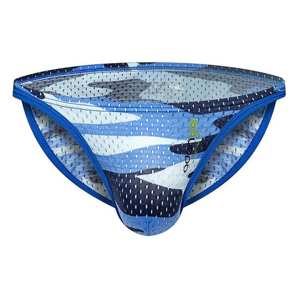 Blue ADANNU Camo Mesh Briefs by Queer In The World sold by Queer In The World: The Shop - LGBT Merch Fashion