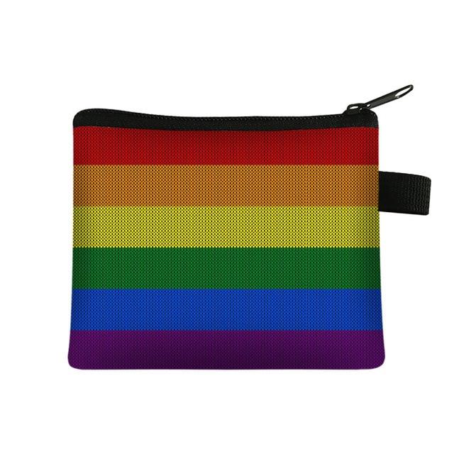  LGBT Stripes Change Purse / Coin Wallet by Queer In The World sold by Queer In The World: The Shop - LGBT Merch Fashion