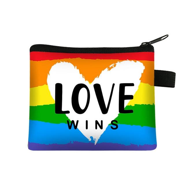  LGBT Love Wins Change Purse / Coin Wallet by Queer In The World sold by Queer In The World: The Shop - LGBT Merch Fashion