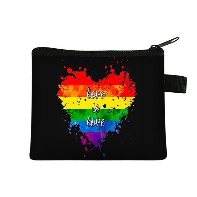  Love Is Love Heart Change Purse / Coin Wallet by Queer In The World sold by Queer In The World: The Shop - LGBT Merch Fashion